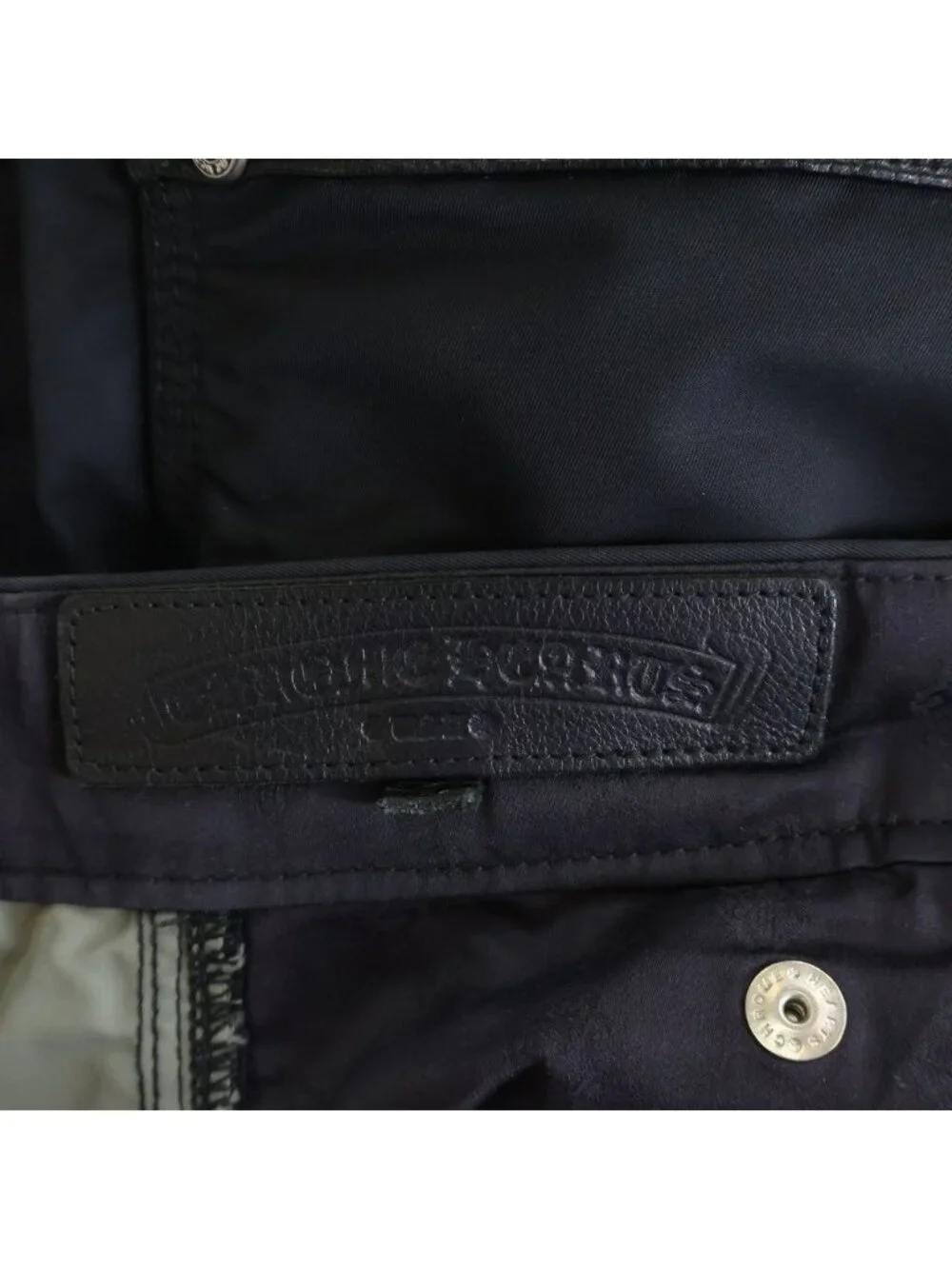Chrome Hearts Carpenter Double Knee Leather with Cross Patch Switchable Nylon